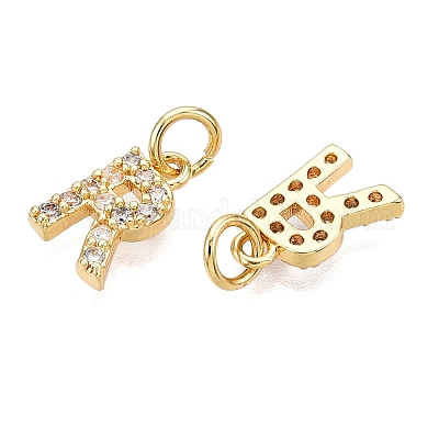 Латунные микропаве прозрачные кубические циркониевые подвески KK-ZX025-07R-1