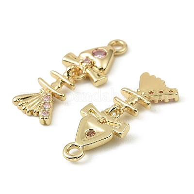 Латунные микро проложить кубического циркония подвески KK-C107-16G-1