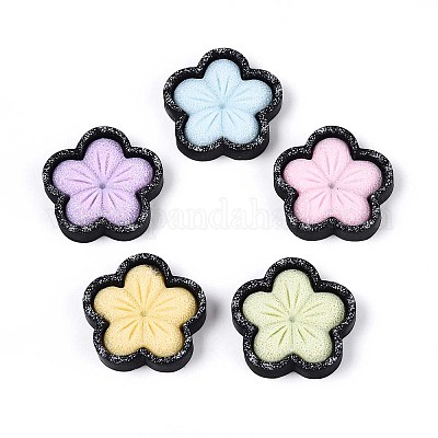 Кабошоны из непрозрачной смолы сакуры CRES-T025-29M-1