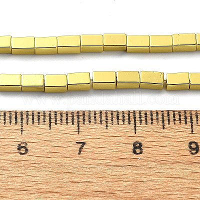 Гальванические нити из синтетических немагнитных гематитовых бусин G-I360-Y01-01-1