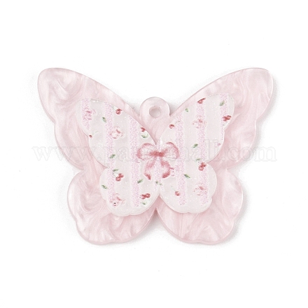 Подвески из акрила с непрозрачной печатью 3d OACR-R007-05B-1