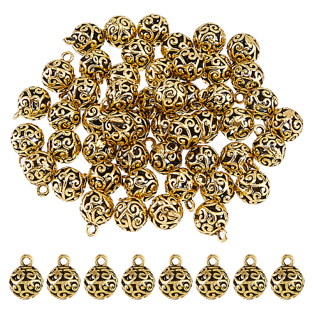 50 шт. полые подвески из сплава в тибетском стиле FIND-DC0005-70-1