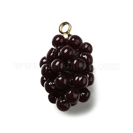 Подвески из акрила из виноградной латуни OACR-R006-05G-04-1