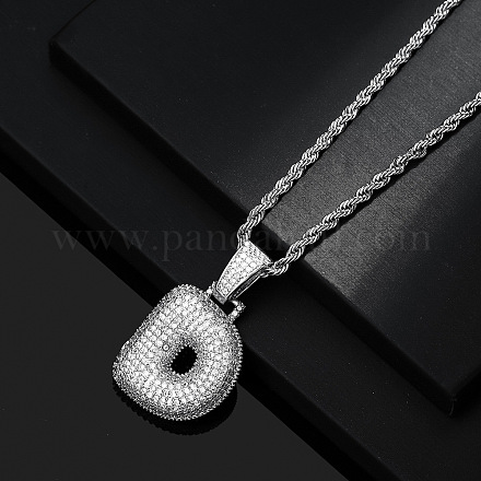 Латунные микропаве прозрачные кубические цирконии массивные инициальные подвески ожерелья WG24EA8-04-1