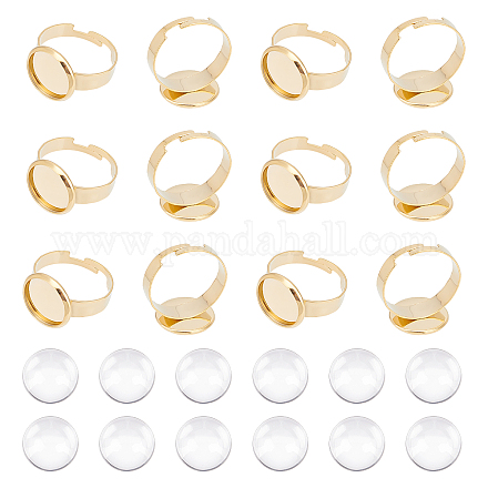 Набор для самостоятельного изготовления плоских круглых куполообразных колец DIY-DC0001-63-1