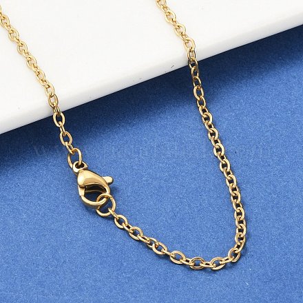 Ионное покрытие (ip) 304 нержавеющая сталь кабель цепи ожерелья NJEW-K090-01G-1