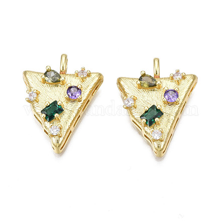 Латунные микро проложить кубического циркония подвески ZIRC-N039-224-1