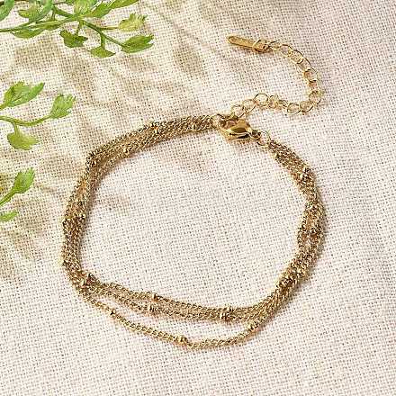 Многорядные браслеты из нержавеющей стали 304 BJEW-Q051-02G-B-1