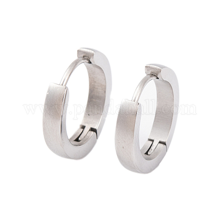 Серьги-кольца huggie hoop из матовой нержавеющей стали 304 EJEW-C096-31B-P-1