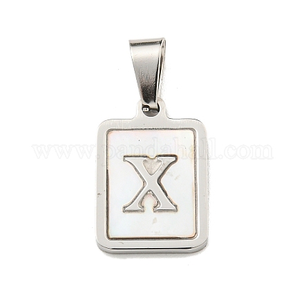 Подвески из натуральной белой ракушки из нержавеющей стали 304 STAS-S130-03P-X-1