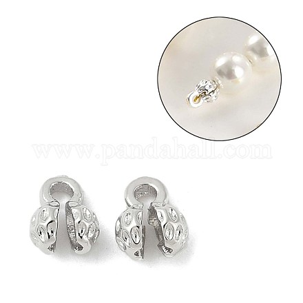 Наконечники бусин из латуни в виде цветка KK-M326-10P-1