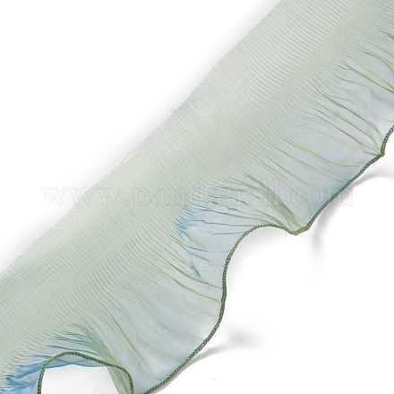 Плиссированная кружевная лента из полиэстера OCOR-WH0079-45D-1