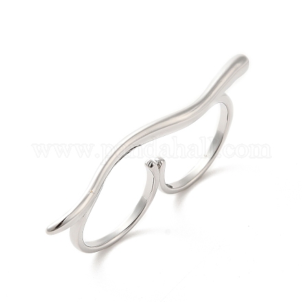 Латунные двойные кольца RJEW-P098-03P-1