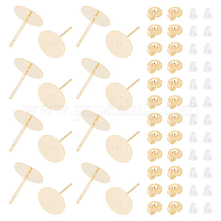 80 шт. фурнитура для сережек-гвоздиков из нержавеющей стали 304 STAS-DC0003-62-1