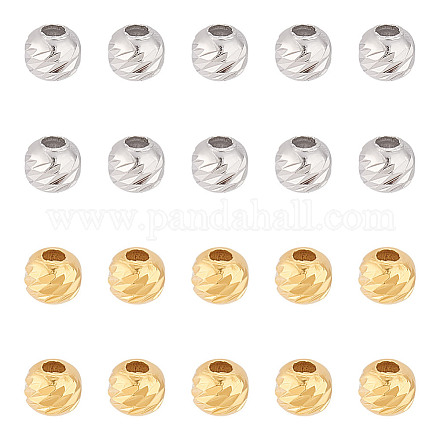 20 шт. 2 цвета 925 бусины из стерлингового серебра FIND-GO0002-69-1