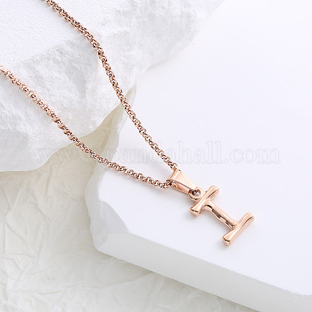 Ожерелья с подвесками из нержавеющей стали с буквами для женщин и мужчин GR8130-9-1