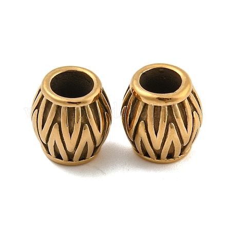 Ионное покрытие (IP) 304 нержавеющая сталь европейские бусины STAS-D175-20G-1