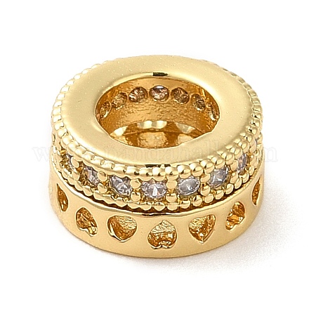 Латунные микро проложить Цирконий Европейский бисером KK-M248-03G-1