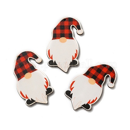 Рождественские односторонние деревянные большие подвески с принтом WOOD-H102-01D-1