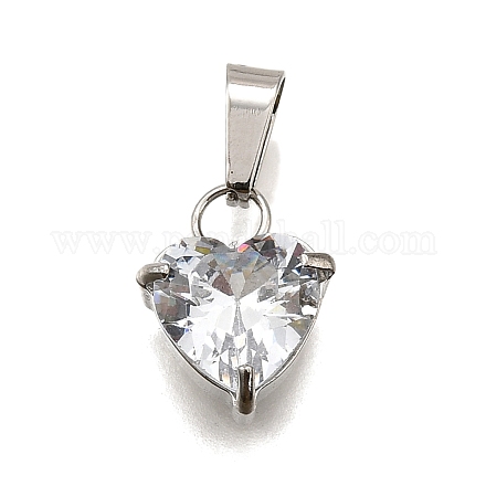 Подвески из нержавеющей стали 304 с микропаве из кубического циркония STAS-B086-13P-04-1