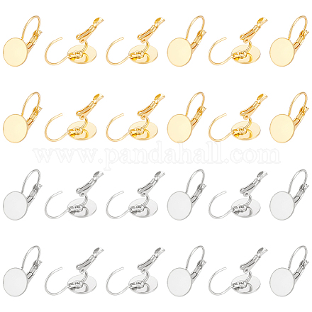 40 шт. 2-х цветная фурнитура для сережек из нержавеющей стали 304 KK-UN0002-07-1