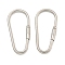 Non-Tarnish 304 Stainless Steel Screw Carabiner Lock Charms, for Necklaces Making, Quick Links, Oval, 56x26.5x3mm