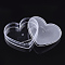 Plastic Bead Containers, Heart, Clear, 6.7x7.85x2.1cm, Capacity: 45ml(1.52 fl. oz)