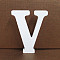 Letter Wooden Ornaments, for Home Wedding Decoration Shooting Props, Letter.V, 100x100x15mm