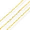 Rack Plating Brass Cable Chains, Cadmium Free & Nickel Free & Lead Free, with Spool, Unwelded, Real 24K Gold Plated, 2.5x1.5x0.3mm, about 32.81 Feet(10m)/Roll