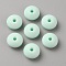 Food Grade Eco-Friendly Silicone Beads, Rondelle, Mint Cream, 12x6mm, Hole: 3mm