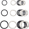 30Pcs 6 Styles Iron Split Rings, Double Loops Jump Rings, Mixed Color, 20~32x2mm, Inner Diameter: 16.5~26.5mm, 5pcs/style