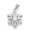 Non-Tarnish 304 Stainless Steel Pendants, Snowflake, Stainless Steel Color, 29.5x25x3mm, Hole: 5x9mm