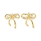 Brass Micro Pave Clear Cubic Zirconia Pendants, Cadmium Free & Nickel Free & Lead Free, Bowknot Charms, Real 18K Gold Plated, 20x18.5x2.5mm, Hole: 0.8mm