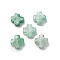 Natural Green Strawberry Quartz Beads, Cross, 8x8x3mm, Hole: 1.2mm