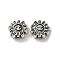 Tibetan Style Alloy Beads, Cadmium Free & Lead Free, Antique Silver, Flower, 12.5x13x4mm, Hole: 1.6mm, about 460pcs/1000g
