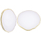 2Pcs Resin Imitation Agate Color Palette, Makeup Cosmetic Nail Art Tool, Oval, 8.95x10x0.75cm