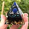 Orgonite Pyramid Resin Energy Generators, Reiki Natural Obsidian Chips Inside for Home Office Desk Decoration, 60mm