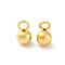 201 Stainless Steel Charms, Ball Charm, Real 18K Gold Plated, 8x5mm,Hole:1.80mm