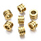316 Surgical Stainless Steel European Beads, Large Hole Beads, Grooved Beads, Column, Real 14K Gold Plated, 12x8mm, Hole: 8mm