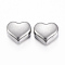 Tarnish Resistant 304 Stainless Steel Beads, Heart, Stainless Steel Color, 9x10x6mm, Hole: 1.5mm