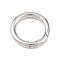 Brass Spring Gate Rings, Long-Lasting Plated, Lead Free & Cadmium Free, Rack Plating, Ring, Platinum, 20x3mm