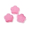 Transparent Glass Beads, Star, Baking Paint, Flamingo, 14x15x5mm, Hole: 1.2mm