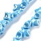 Handmade Porcelain Beads, Starfish Ceramic Beads, Deep Sky Blue, 12x10.5x6mm, Hole: 2mm, about 40pcs/strand, 11.61''(29.5cm)