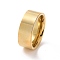 201 Stainless Steel Plain Band Ring for Women, Golden, 7.5mm, Inner Diameter: 17mm