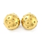 304 Stainless Steel Stud Earrings, Half Round, Real 14K Gold Plated, 20x20mm