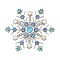 Christmas Alloy Rhinestone Lapel Pins for Backpack Clothes, Snowflake, Platinum, Colorful, 51x45.5mm