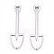 Alloy Pendants, Shovel, Cadmium Free & Nickel Free & Lead Free, Platinum, 19.5x5x1.5mm, Hole: 1mm