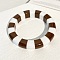 Resin Bangles, Stripe, Coconut Brown, Inner Diameter: 2.52 inch(6.4cm)