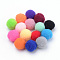 DIY Doll Craft, Polyester Pom Pom Ball, Round, Mixed Color, 9~10.5mm