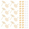 80Pcs 304 Stainless Steel Stud Earring Findings, Flat Round, with 280Pcs Plastic & 304 Stainless Steel Ear Nuts, Golden, Stud Earring Findings: 10x12mm, Pin: 0.8